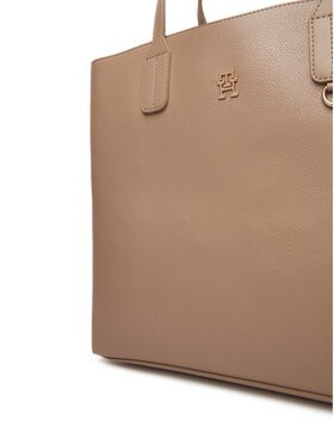 Tommy Hilfiger Torebka Th Distinct Satchel AW0AW17463 Beżowy