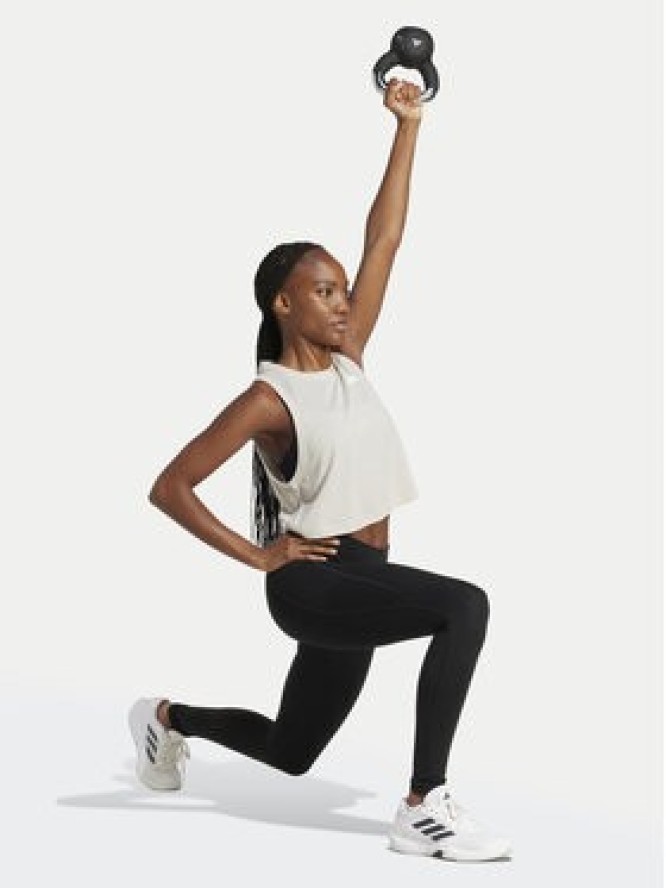 adidas Koszulka techniczna Train Essentials Boxy Workout JC9557 Beżowy Regular Fit