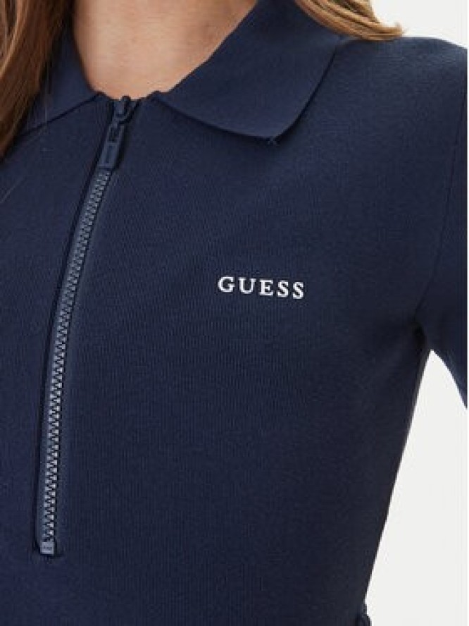 Guess Sukienka dzianinowa V6RK08 Z4642 Granatowy Slim Fit
