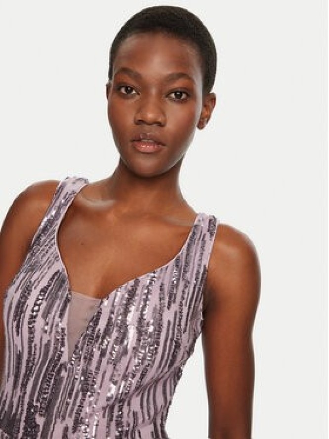 Fracomina Sukienka wieczorowa FQ24WD3014W53601 Fioletowy Slim Fit