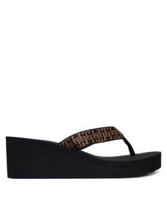 Tommy Hilfiger Japonki Wedge Summer Sandal Mono FW0FW09698 Czarny