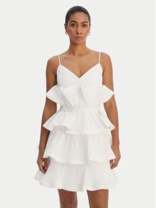 Fracomina Sukienka koktajlowa FQ26SD1007W83101 Biały Regular Fit