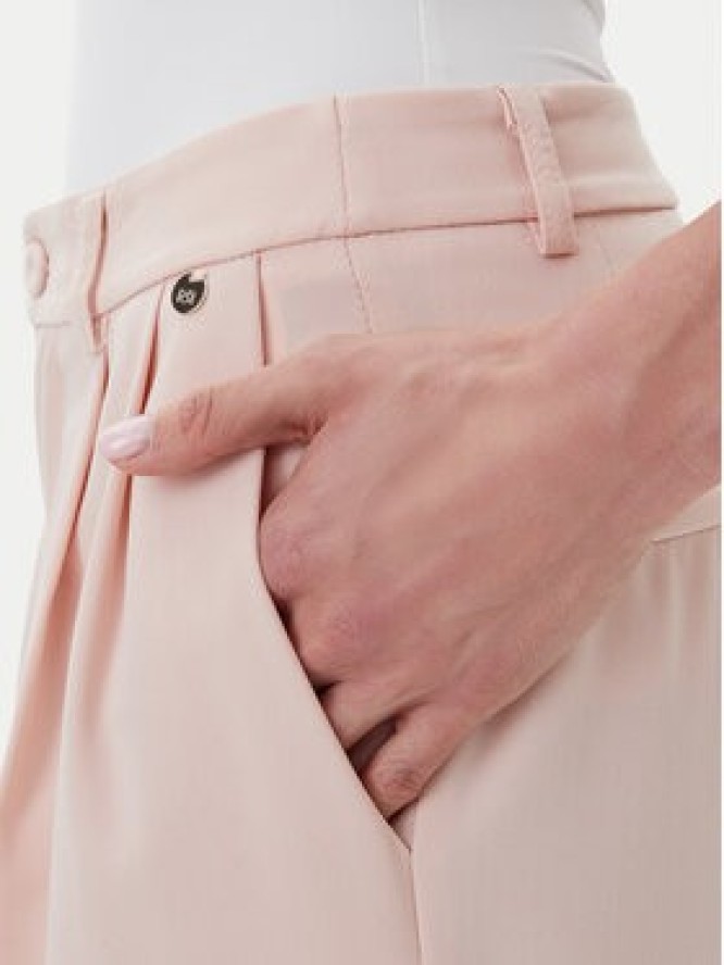 Rinascimento Spodnie palazzo CFC0123671003 Różowy Regular Fit