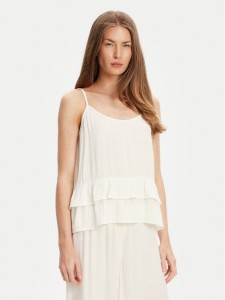 United Colors Of Benetton Top 4VW95H00B Écru Relaxed Fit