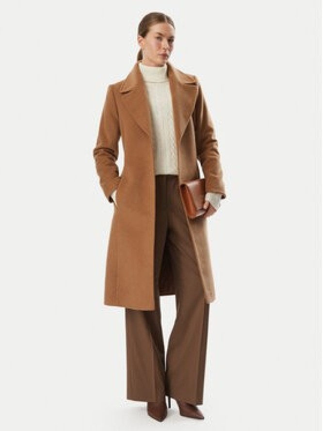 LAUREN RALPH LAUREN Płaszcz wełniany 297962169007 Brązowy jasny Regular Fit