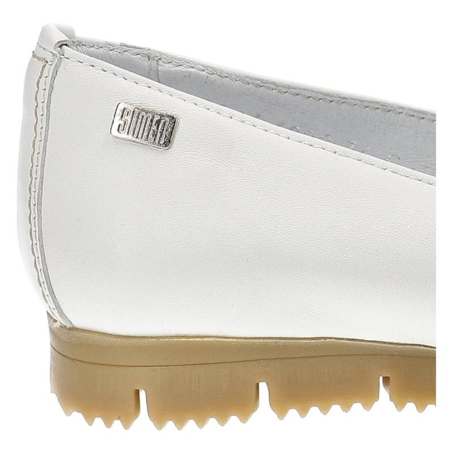 Białe Mokasyny Simen Wygodne Skórzane Buty