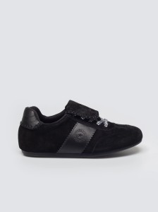 sneakersy damskie ze skóry naturalnej czarne tt274688 906