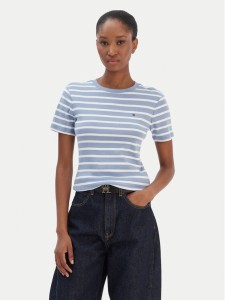 Tommy Hilfiger T-Shirt New Cody WW0WW40587 Błękitny Slim Fit