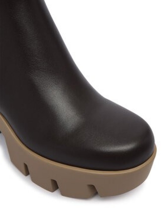 United Nude Botki Grip Chelsea Mid V 1103316116 Brązowy ciemny