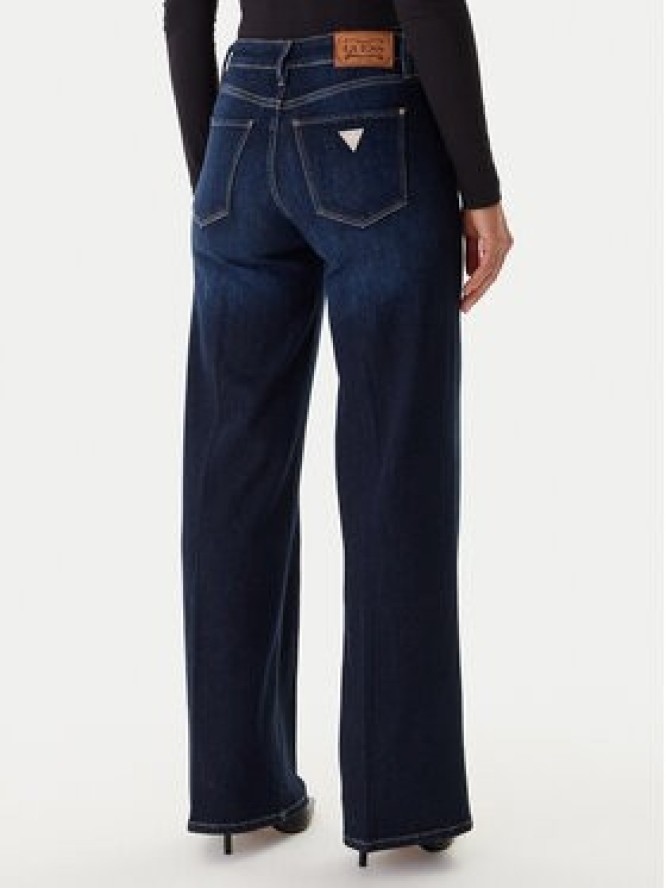 Guess Jeansy W5BA96 D4U54 Granatowy Wide Leg