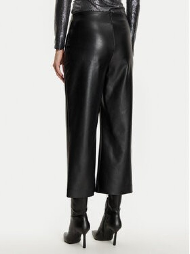 Joseph Ribkoff Spodnie z imitacji skóry 243042 Czarny Loose Fit