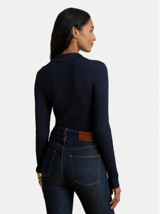 LAUREN RALPH LAUREN Sweter 200P03459001 Granatowy Slim Fit