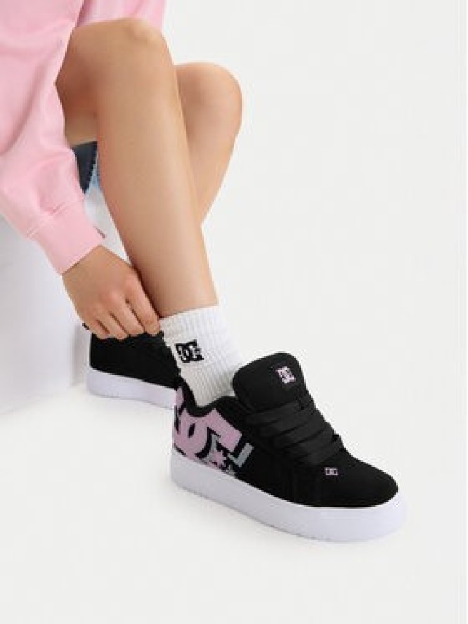DC Shoes Sneakersy EO-COURT GRAFFIK PLATFORM DC02422003 Czarny