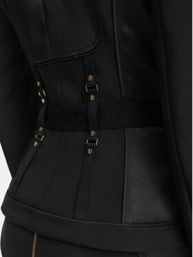 Elisabetta Franchi Marynarka GI-233-62E2-V840 Czarny Slim Fit