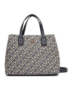 Tommy Hilfiger Torebka Th Jacquard Satchel AW0AW17444 Granatowy