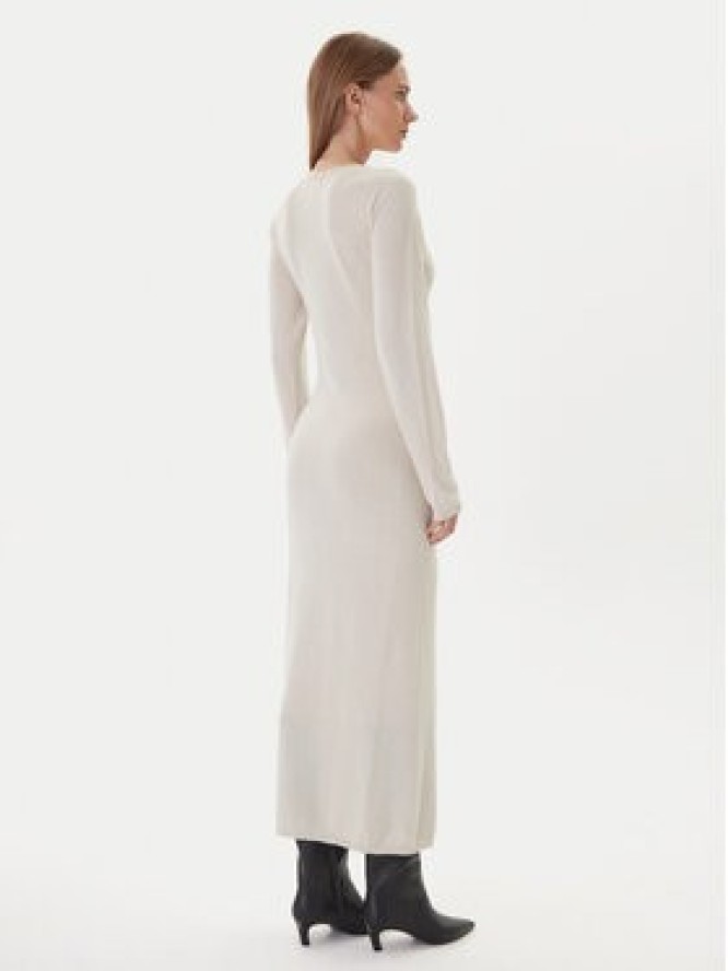 Kontatto Sukienka dzianinowa 3M0964C Écru Slim Fit