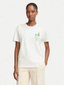 Napapijri T-Shirt Bliss NP0A8AVF Kremowy Regular Fit