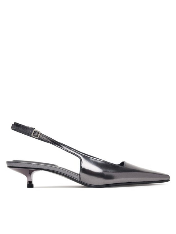 Calvin Klein Czółenka Kitten Heel Pump Sling Mirr Lth HW0HW03275 Czarny
