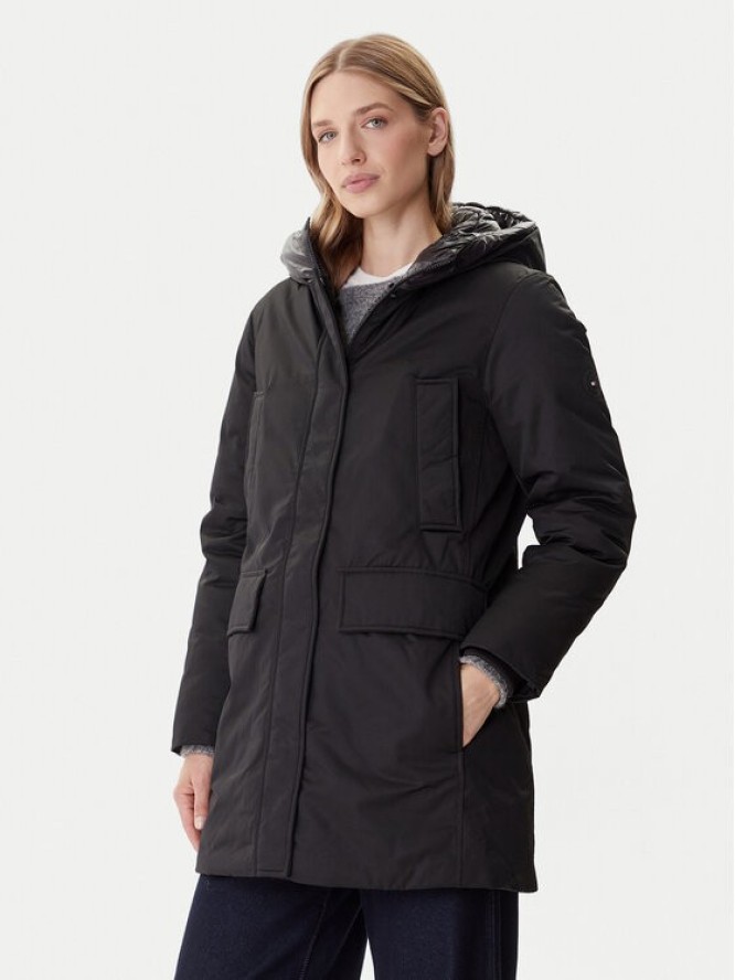 Tommy Hilfiger Parka WW0WW46533 Czarny Relaxed Fit