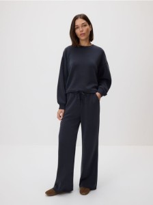 Spodnie z szeroką nogawką - ciemnoszary