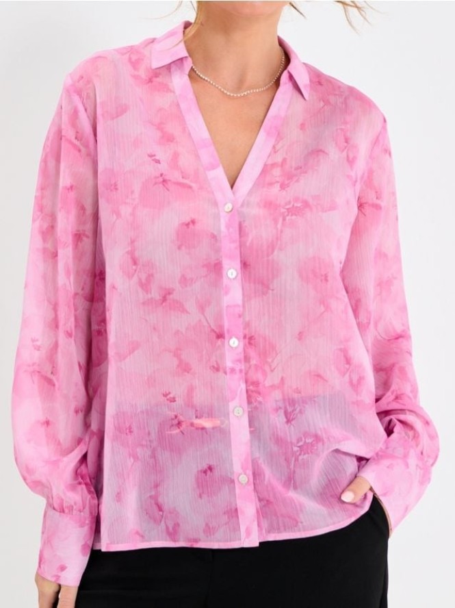 Koszula w kwiatowy wzór - wielobarwny