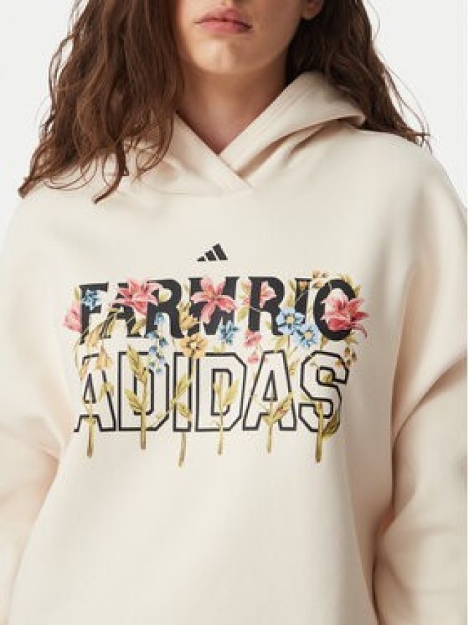 adidas Bluza Farm Rio Hoodie KR0253 Kremowy Regular Fit