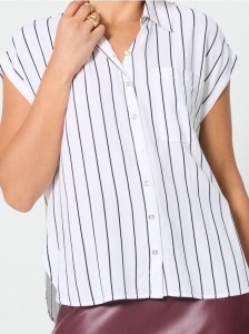 Koszula w paski z kołnierzykiem - wielobarwny