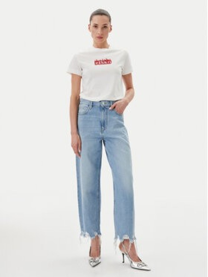 PINKO T-Shirt Trapani 105050 A2D6 Biały Regular Fit