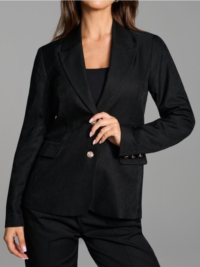 Żakiet z ozdobnymi guzikami - czarny