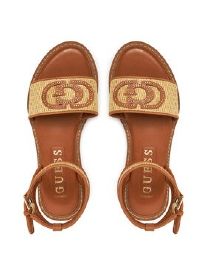 Guess Sandały FLJSIY FAB03 Brązowy