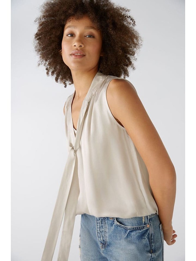 Oui Bluzka w kolorze beżowym rozmiar: 34