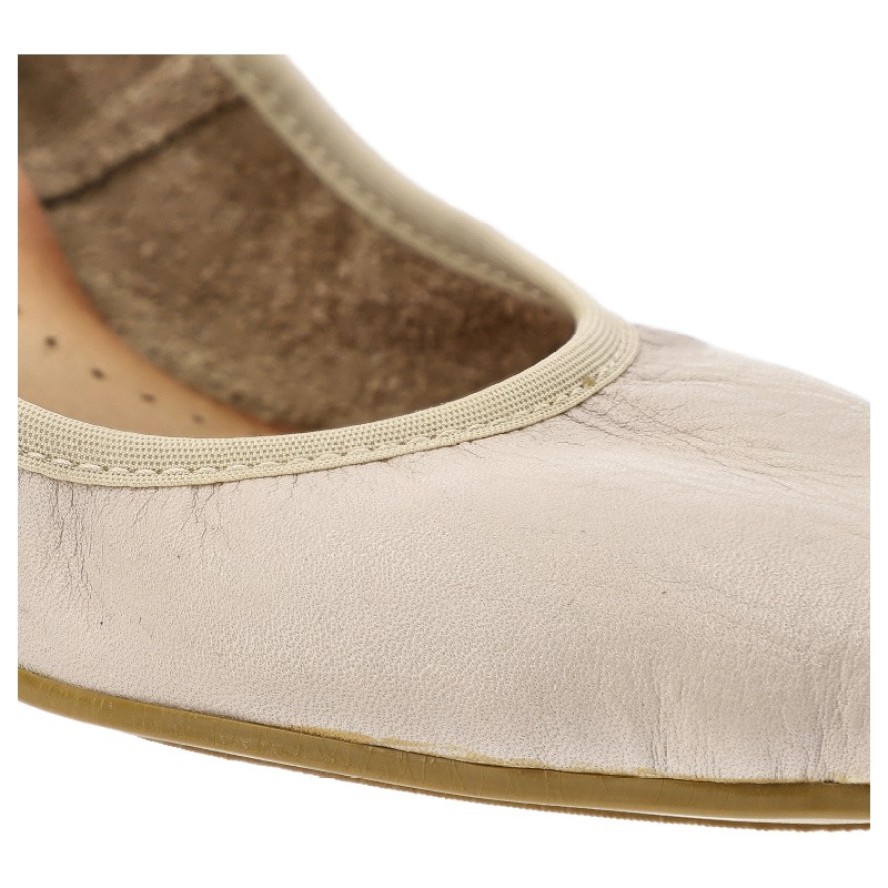 Beżowe Baleriny Maciejka Damskie Wygodne Buty