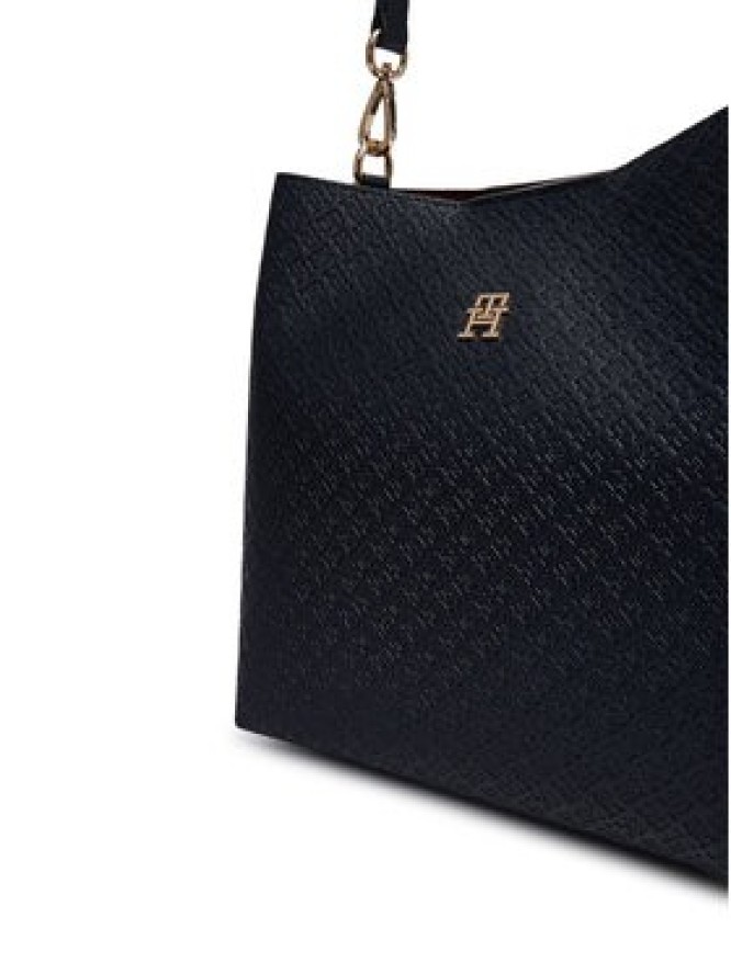 Tommy Hilfiger Torebka Th Icon Shoulder Bag Mono AW0AW19000 Granatowy
