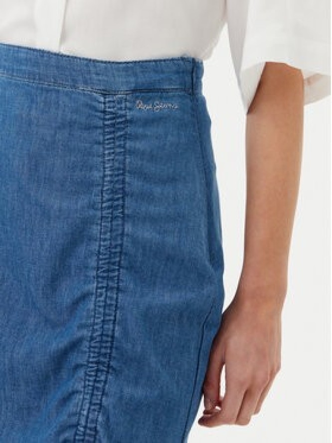 Pepe Jeans Spódnica jeansowa PL901218 Niebieski Slim Fit