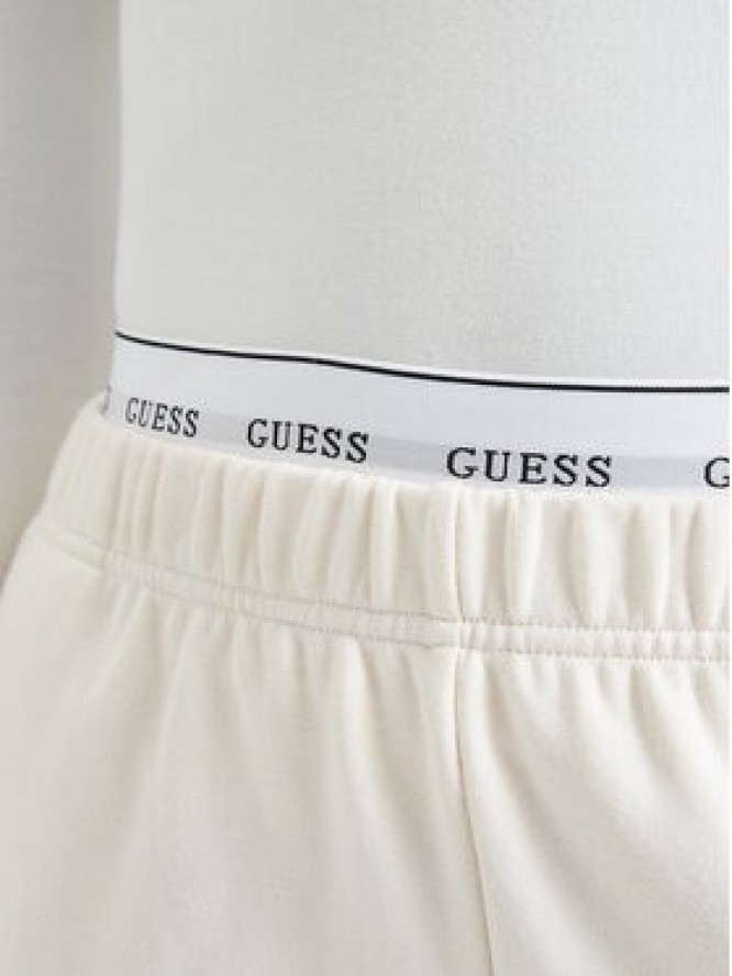 Guess Spodnie dresowe O5RB01 KCO31 Kremowy Regular Fit