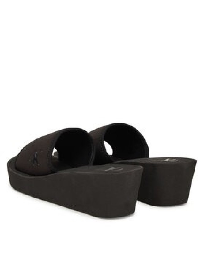 Calvin Klein Jeans Klapki Beach Wedge Slide Canvas YW0YW01725 Czarny