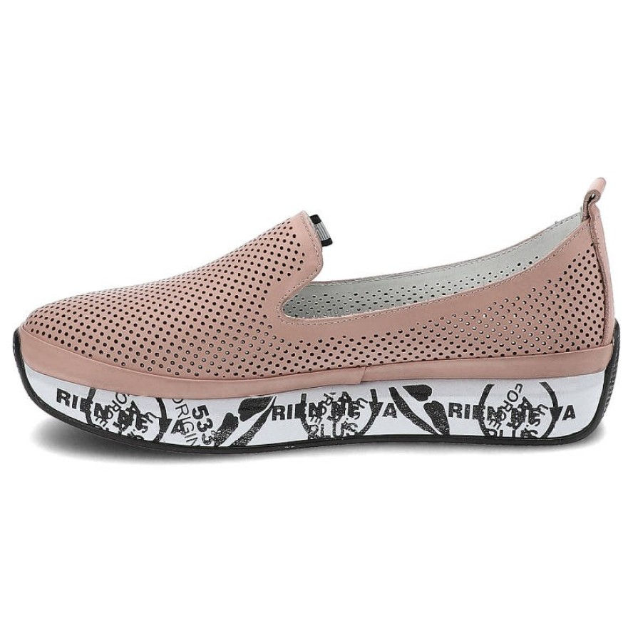 Różowe Półbuty Ravini Modne Buty Damskie