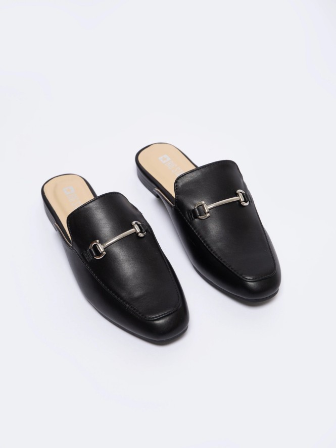 Klapki damskie eleganckie czarne NN274A076 906