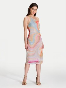 Swing Sukienka koktajlowa 5AI18800 Kolorowy Slim Fit