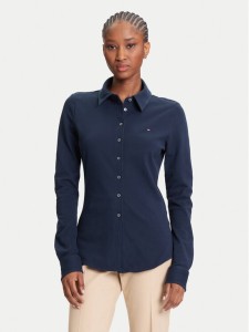 Tommy Hilfiger Koszula 1985 WW0WW43528 Granatowy Slim Fit