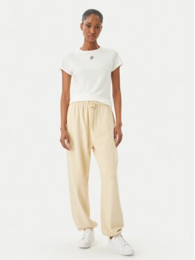 Tommy Hilfiger T-Shirt WW0WW48710 Kremowy Slim Fit