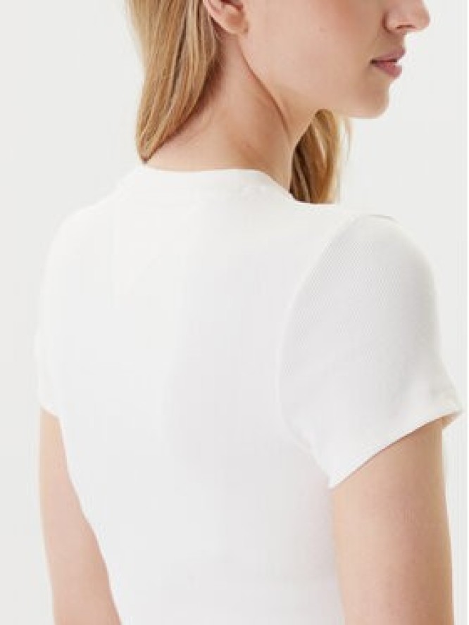 Tommy Jeans T-Shirt Script DW0DW20910 Écru Slim Fit