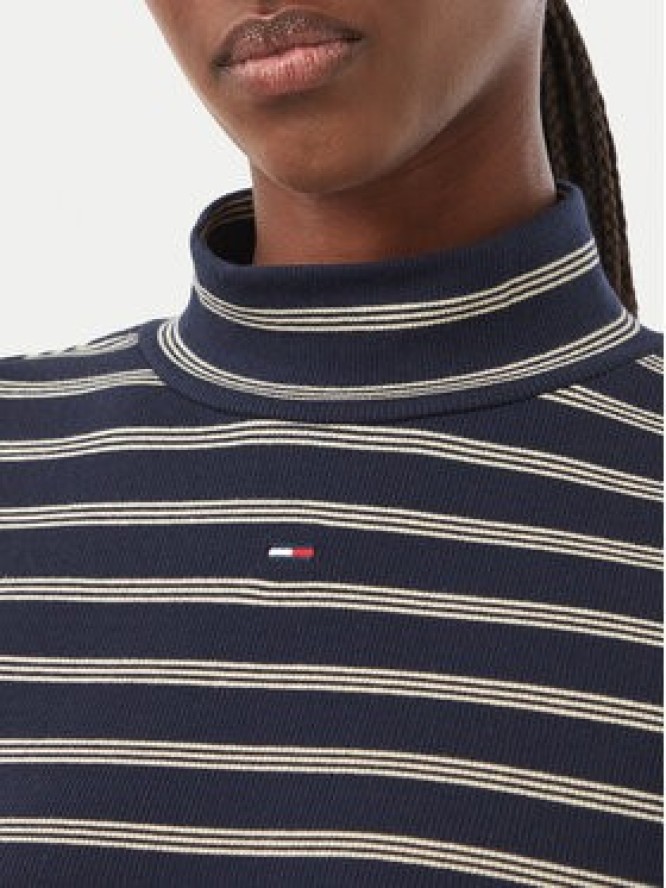 Tommy Jeans Bluzka Essential DW0DW19830 Granatowy Slim Fit