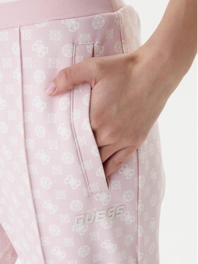 Guess Spodnie dresowe V5YB20 KB212 Różowy Regular Fit