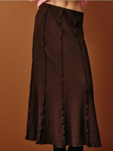 Spódnica midi - brązowy