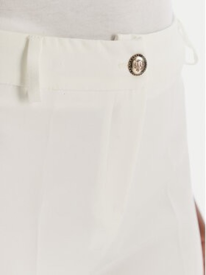 Maryley Spodnie materiałowe 25IB52Z/M17/43BC Biały Regular Fit