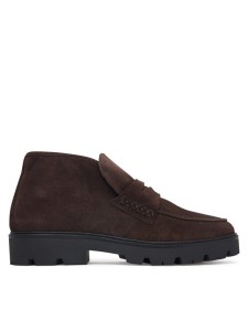 Tommy Hilfiger Botki Th Enamel Charm Loafer Boot FW0FW09680 Brązowy