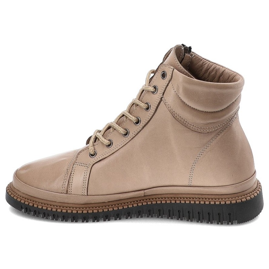 Beżowe Botki Artiker Ocieplane Obuwie Damskie
