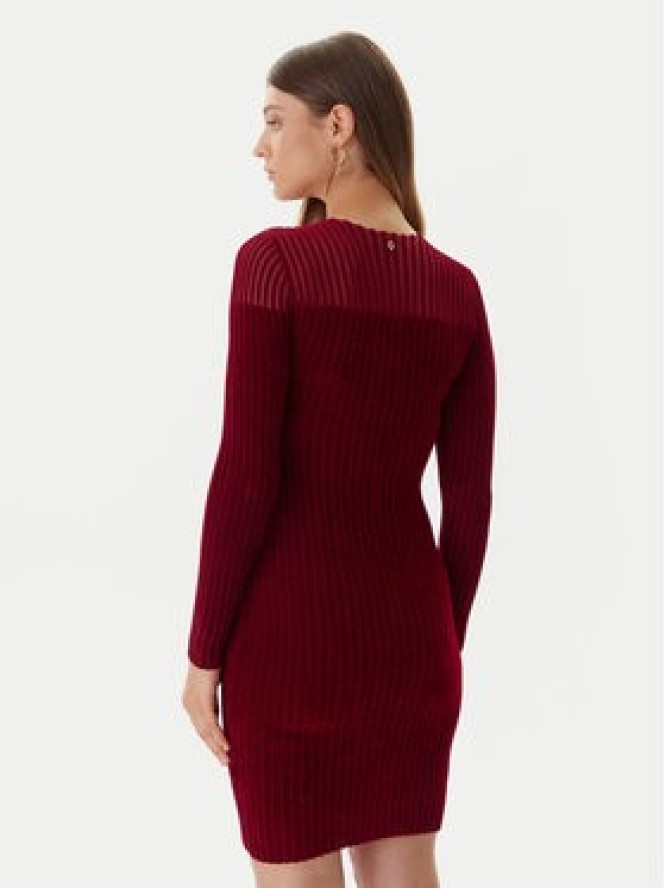 Guess Sukienka dzianinowa W5BK63 Z0890 Czerwony Slim Fit