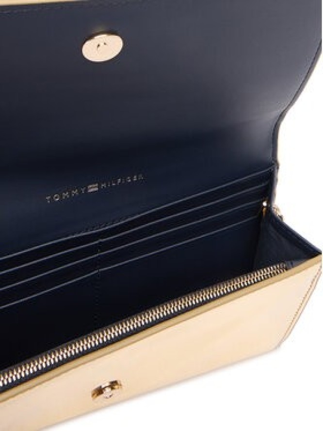 Tommy Hilfiger Torebka Icon Flap W/Chain Met AW0AW17959 Złoty
